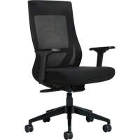 Chaise &agrave; dossier moyen avec m&eacute;canisme &agrave; basculement synchronis&eacute; &agrave; d&eacute;tection de poids , Mailles, Noir Helyx Safety & Industrial Supplies