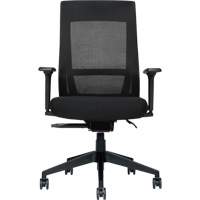 Chaise &agrave; dossier moyen avec m&eacute;canisme &agrave; basculement synchronis&eacute; &agrave; d&eacute;tection de poids , Mailles, Noir Helyx Safety & Industrial Supplies