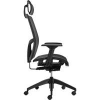 Chaise &agrave; dossier moyen avec m&eacute;canisme &agrave; basculement synchronis&eacute; &agrave; d&eacute;tection de poids Format+, Mailles, Noir, Capacit&eacute; 300 lb Helyx Safety & Industrial Supplies