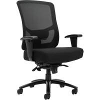Chaise &agrave; dossier haut avec m&eacute;canisme &agrave; basculement synchronis&eacute; robuste Raven 400, Mailles, Noir, Capacit&eacute; 400 lb Helyx Safety & Industrial Supplies