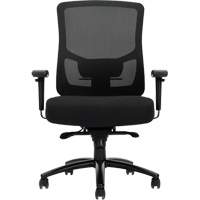 Chaise &agrave; dossier haut avec m&eacute;canisme &agrave; basculement synchronis&eacute; robuste Raven 400, Mailles, Noir, Capacit&eacute; 400 lb Helyx Safety & Industrial Supplies