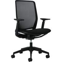 Chaise &agrave; dossier haut avec basculement synchronis&eacute; robuste Kody, Mailles, Noir, Capacit&eacute; 300 lb Helyx Safety & Industrial Supplies