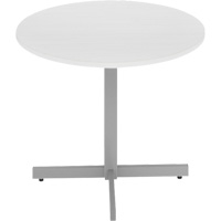 Newland Height-Adjustable Round Table, 36" L x 36" W x 29" H, 1" Top, Laminate/Polypropylene, White Helyx Safety & Industrial Supplies
