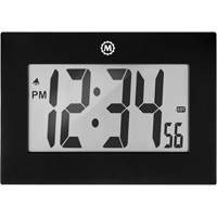 Horloge &agrave; grand cadre, Num&eacute;rique, &agrave; piles, 9" la x 1" p x 6,5" h, Noir Helyx Safety & Industrial Supplies