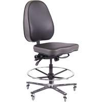 Chaise industrielle ergonomique TF180, Mobile, Ajustable Hauteur, Capacit&eacute; 280 lb Helyx Safety & Industrial Supplies