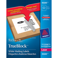 &eacute;tiquettes d'exp&eacute;dition au laser TrueBlock, 11" la x 8,5" la x Blanc Helyx Safety & Industrial Supplies