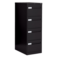 Classeur vertical &agrave; poign&eacute;es encastr&eacute;es, 4 tiroirs, 18.15" la x 26.56" p x 52" h, Noir Helyx Safety & Industrial Supplies