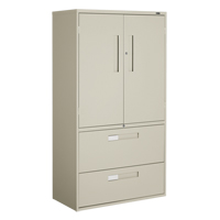 Armoire Multi-Stor, Acier, 3 Tablettes, 65-1/4" h x 36" la x 18" P, Beige Helyx Safety & Industrial Supplies