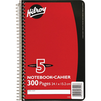Carnet &agrave; spirale 5 sujets Helyx Safety & Industrial Supplies