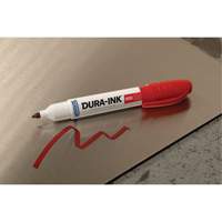 Marqueur Dura-Ink no 55, Rouge, Pointe Ciseau Helyx Safety & Industrial Supplies