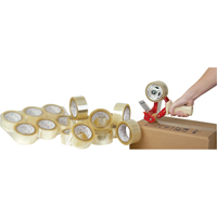Box Sealing Tape, Hot Melt Adhesive, 1.6 mils, 50 mm (2") x 100 m (328') Helyx Safety & Industrial Supplies