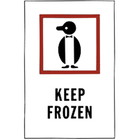 &eacute;tiquettes pour traitement sp&eacute;cial Keep Frozen, 6" lo x 4" la, Rouge/blanc Helyx Safety & Industrial Supplies