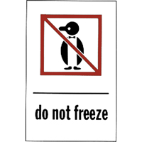 &eacute;tiquettes pour traitement sp&eacute;cial Do Not Freeze, 6" lo x 4" la, Rouge/blanc Helyx Safety & Industrial Supplies