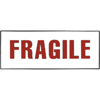 &eacute;tiquettes pour traitement sp&eacute;cial Fragile, 6" lo x 2" la, Rouge/blanc Helyx Safety & Industrial Supplies