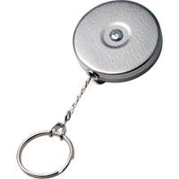 Porte-cl&eacute;s autor&eacute;tractable de s&eacute;rie Original, Chrome, C&acirc;ble 24", Fixation Agrafe de ceinture Helyx Safety & Industrial Supplies