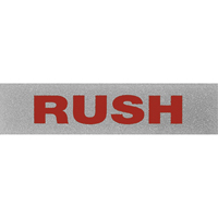 &eacute;tiquettes pour traitement sp&eacute;cial Rush, 5" lo x 2" la, Noir/rouge Helyx Safety & Industrial Supplies