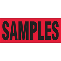 &eacute;tiquettes pour traitement sp&eacute;cial Samples, 5" lo x 2" la, Noir/rouge Helyx Safety & Industrial Supplies