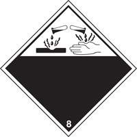 &eacute;tiquettes d'exp&eacute;dition TMD, Classe 8, Corrosifs, Vinyle Helyx Safety & Industrial Supplies