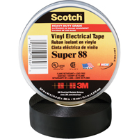 Scotch&reg; Super 88 Tape, 19 mm (3/4") x 20.1 m (66'), Black, 8.5 mils Helyx Safety & Industrial Supplies