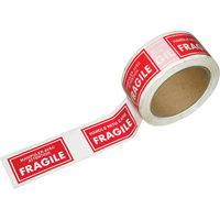 Rubans avec messages pr&eacute;-imprim&eacute;s, 1-7/8" la, Blanc/rouge Helyx Safety & Industrial Supplies