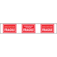Rubans avec messages pr&eacute;-imprim&eacute;s, 1-7/8" la, Blanc/rouge Helyx Safety & Industrial Supplies