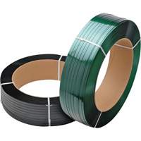 Feuillard vert, Polyester, 5/8" la x 3800' lo, Vert, Calibre Manuel Helyx Safety & Industrial Supplies