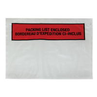 Pochette pour bordereau d'exp&eacute;dition, 7" lo x 5-1/2" la, Style Insertion par l'arri&egrave;re Helyx Safety & Industrial Supplies