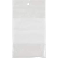 White Block Poly Bags, Reclosable, 6" x 4", 2 mils Helyx Safety & Industrial Supplies