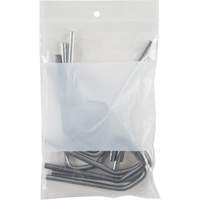 White Block Poly Bags, Reclosable, 6" x 4", 2 mils Helyx Safety & Industrial Supplies