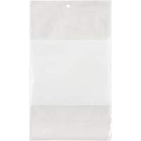 White Block Poly Bags, Reclosable, 9" x 6", 2 mils Helyx Safety & Industrial Supplies
