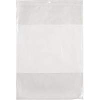 Sacs en poly avec espace inscriptible blanc, Refermable, 12" x 9", 2 mils Helyx Safety & Industrial Supplies