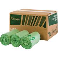 Certified Compostable Bags, Regular, 48" L x 42" W, Clear, 242 L (55 Gal.) Capacity Helyx Safety & Industrial Supplies