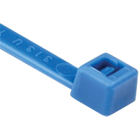 Attaches de c&acirc;bles s&eacute;rie T, Longueur 8", R&eacute;sistance &agrave; la traction 50 lb, Bleu Helyx Safety & Industrial Supplies
