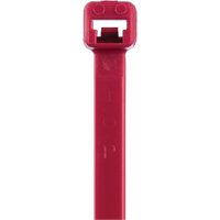 Attaches de c&acirc;bles s&eacute;rie T, Longueur 8", R&eacute;sistance &agrave; la traction 50 lb, Rouge Helyx Safety & Industrial Supplies