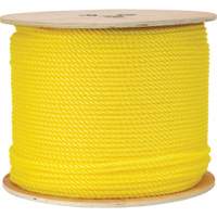Corde jaune tress&eacute;e 1/4", Polypropyl&egrave;ne, 1300' Helyx Safety & Industrial Supplies