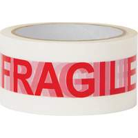 "Fragile" Box Sealing Tape, Hot Melt Adhesive, 2 mils, 48 mm (2") x 100 m (328') Helyx Safety & Industrial Supplies