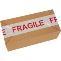 "Fragile" Box Sealing Tape, Hot Melt Adhesive, 2 mils, 48 mm (2") x 100 m (328') Helyx Safety & Industrial Supplies