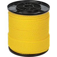 Corde torsad&eacute;e jaune &agrave; trois brins 1/4", Polypropyl&egrave;ne, 550' Helyx Safety & Industrial Supplies