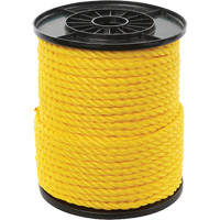 Corde torsad&eacute;e jaune &agrave; trois brins 3/8", Polypropyl&egrave;ne, 250' Helyx Safety & Industrial Supplies