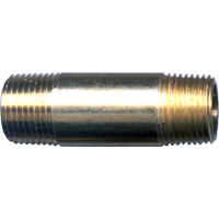 Long Pipe Nipple, Brass, 1/4", NPT x NPT Helyx Safety & Industrial Supplies