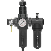 Automatic Drain Filter, Regulator & Lubricator with Metal Bowl & Gauge Modulair 400, 3/4" NPT Helyx Safety & Industrial Supplies