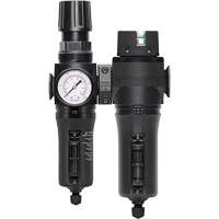 Manual Drain Filter, Regulator & Coalescing Filter with Metal Bowl Modulair 300, 1/4" NPT, 250 PSI, 5.1 fl. oz. Capacity Helyx Safety & Industrial Supplies