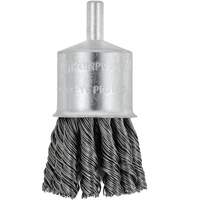 Brosse &agrave; embouts &agrave; fils nou&eacute;s torsad&eacute;s mont&eacute; sur mandrin, 1-1/8" dia. x 1/4" arbre Helyx Safety & Industrial Supplies