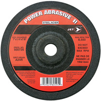 Meule POWER ABRASIVE A24R, 7" x 1/4", Arbre 7/8", Type T27 Helyx Safety & Industrial Supplies
