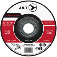 Meule abrasive motoris&eacute;e A24R, 4-1/2" x 1/4", Arbre 7/8", Type 27 Helyx Safety & Industrial Supplies