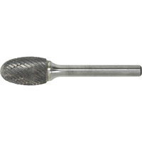 Solid Carbide Burr, SE-1, 1/4" Dia., 1/4" Shank, 3/8" Depth of Cut Helyx Safety & Industrial Supplies