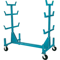 Mobile Pipe & Bar Racks, Steel, 34" W x 61" D x 58" H, 1000 lbs. Capacity Helyx Safety & Industrial Supplies