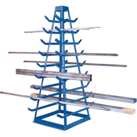 Bar Storage Rack, Horizontal, 9 Levels, 18" W x 40" D x 84" H, 1800 lbs. Cap. Helyx Safety & Industrial Supplies