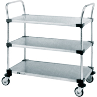 Chariots utilitaires pour service r&eacute;gulier, 2 Tiers, 24" la x 39" h x 24" p, Capacit&eacute; 500 lb Helyx Safety & Industrial Supplies
