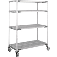 Chariot MetroMax i sur roulettes &agrave; tige, 4 tiers, 18" x 69" x 36", Capacit&eacute; 900 lb Helyx Safety & Industrial Supplies